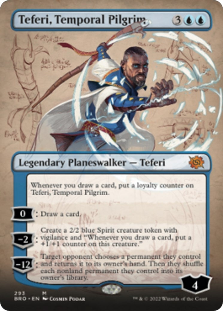 Image for Teferi, Temporal Pilgrim (Borderless) (The Brothers' War) (293) - Magic: The Gathering