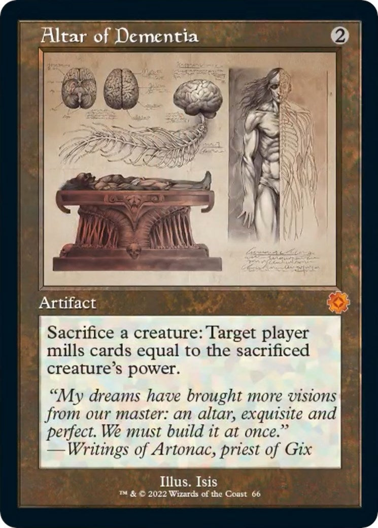 Image for Altar of Dementia (Schematic) (The Brothers' War: Retro Frame Artifacts) (66) - Magic: The Gathering