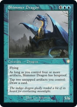 Image for Shimmer Dragon (Retro Frame) (Commander: The Brothers' War) (95) - Magic: The Gathering