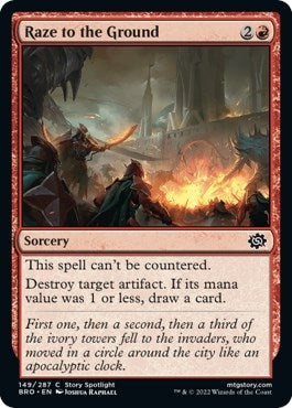 Image for Raze to the Ground (The Brothers' War) (149) - Magic: The Gathering