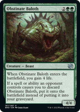 Image for Obstinate Baloth (The Brothers' War) (187) - Magic: The Gathering