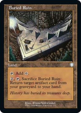 Image for Buried Ruin (Retro Frame) (Commander: The Brothers' War) (177) - Magic: The Gathering