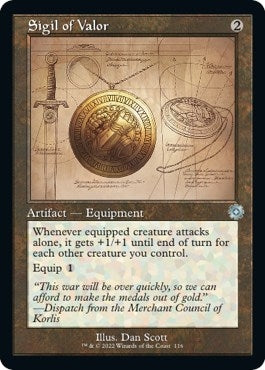 Image for Sigil of Valor (Schematic) (The Brothers' War: Retro Frame Artifacts) (116) - Magic: The Gathering