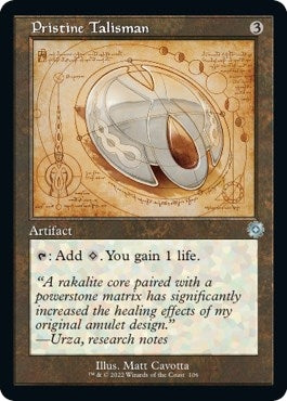 Image for Pristine Talisman (Schematic) (The Brothers' War: Retro Frame Artifacts) (106) - Magic: The Gathering