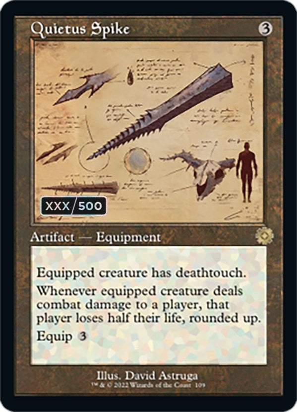 Image for Quietus Spike (Schematic) (Serial Numbered) (The Brothers' War: Retro Frame Artifacts) (109) - Magic: The Gathering