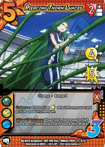 Image for Piercing Thorn Lances (Plus Ultra Pack 3) (UniVersus: My Hero Academia Promo Cards) (MHA-PU03 P 8/12) - UniVersus