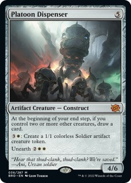 Image for Platoon Dispenser (The Brothers' War) (36) - Magic: The Gathering