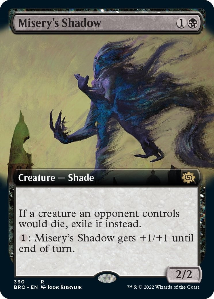 Image for Misery's Shadow (Extended Art) (The Brothers' War) (330) - Magic: The Gathering