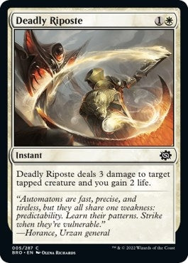 Image for Deadly Riposte (The Brothers' War) (5) - Magic: The Gathering