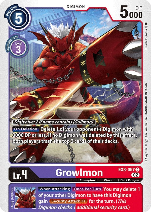 Image for Growlmon (EX03) (3057)