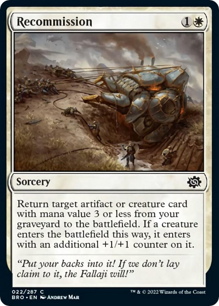 Image for Recommission (The Brothers' War) (22) - Magic: The Gathering