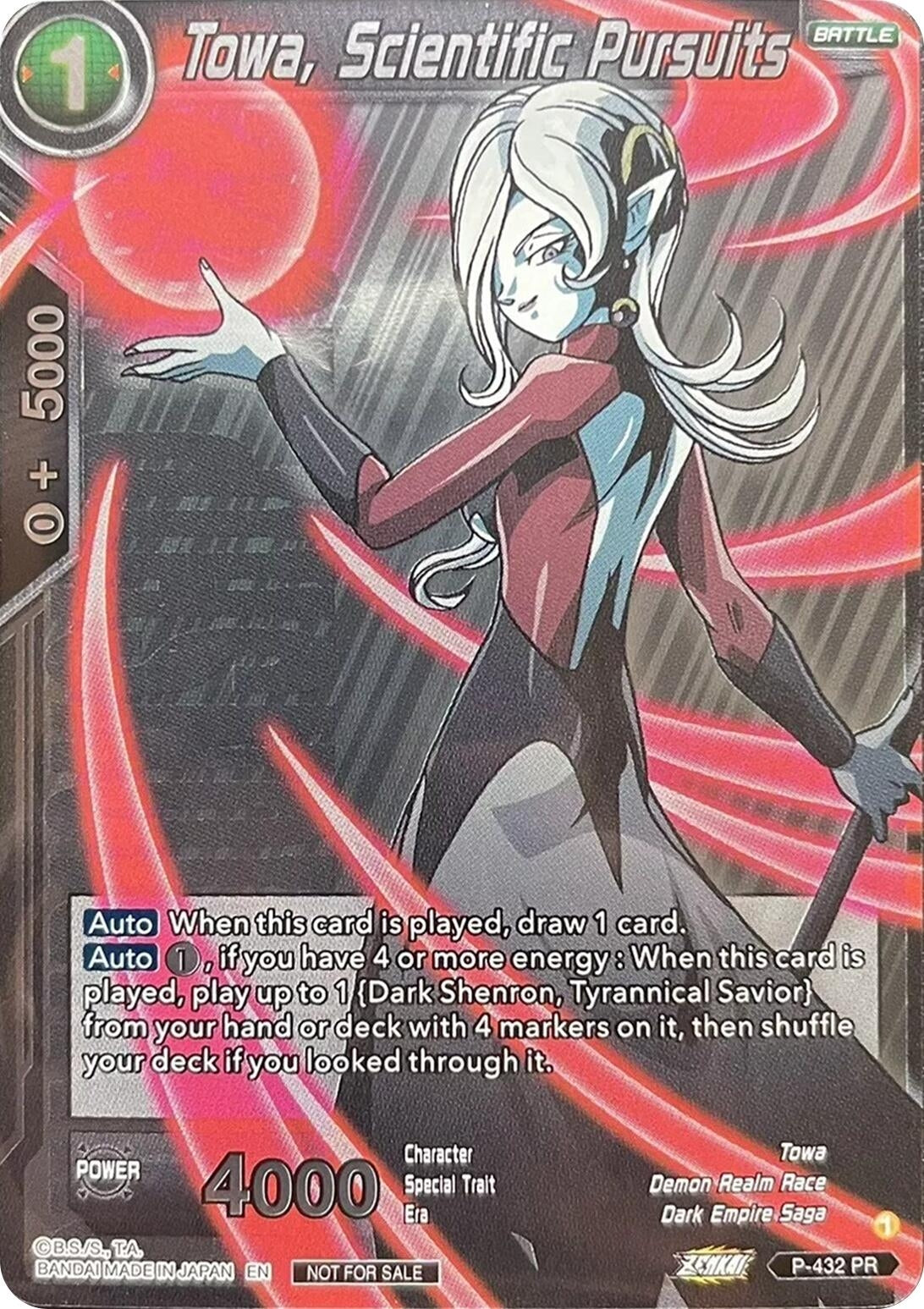 Image for Towa, Scientific Pursuits (Championship Pack 2022 Vol.3) (Tournament Promotion Cards) (P-432) - Dragon Ball Super: Masters