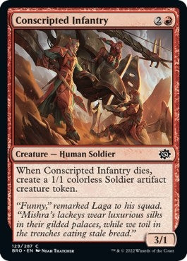 Image for Conscripted Infantry (The Brothers' War) (129) - Magic: The Gathering