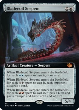 Image for Bladecoil Serpent (Extended Art) (The Brothers' War) (361) - Magic: The Gathering
