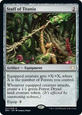 Image for Staff of Titania (Commander: The Brothers' War) (27) - Magic: The Gathering