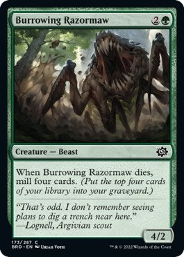 Image for Burrowing Razormaw (The Brothers' War) (173) - Magic: The Gathering