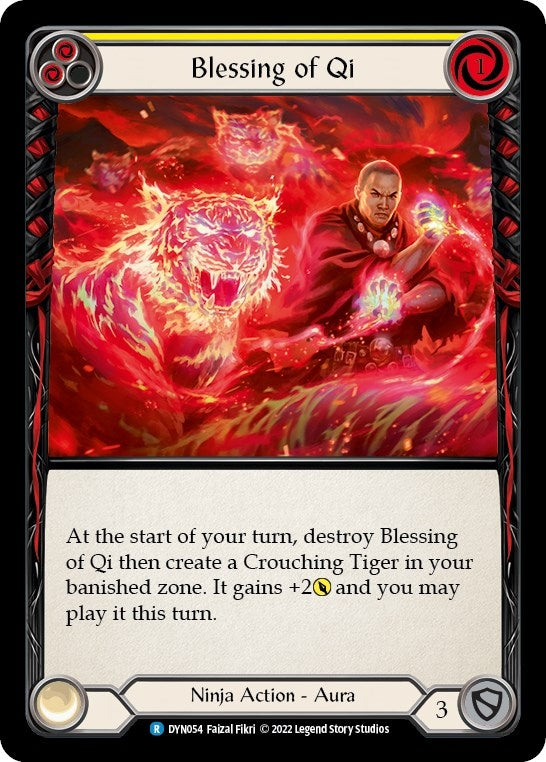 Image for Blessing of Qi (Yellow) (Dynasty) (DYN054) - Flesh and Blood TCG