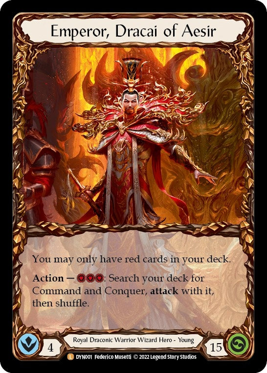 Image for Emperor, Dracai of Aesir (Dynasty) (DYN001) - Flesh and Blood TCG