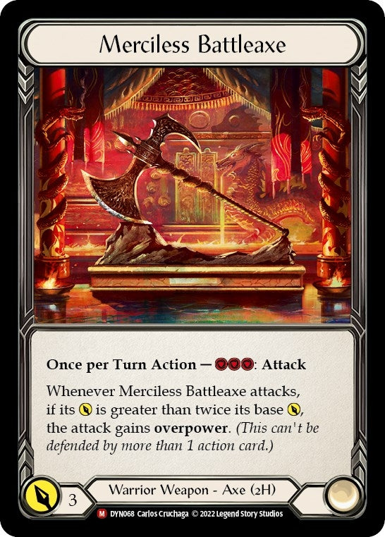 Image for Merciless Battleaxe (Dynasty) (DYN068) - Flesh and Blood TCG