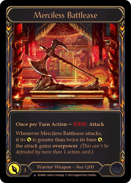 Image for Merciless Battleaxe (Marvel) (Dynasty) (DYN068) - Flesh and Blood TCG