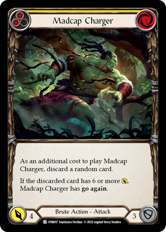 Image for Madcap Charger (Yellow) (Dynasty) (DYN017) - Flesh and Blood TCG