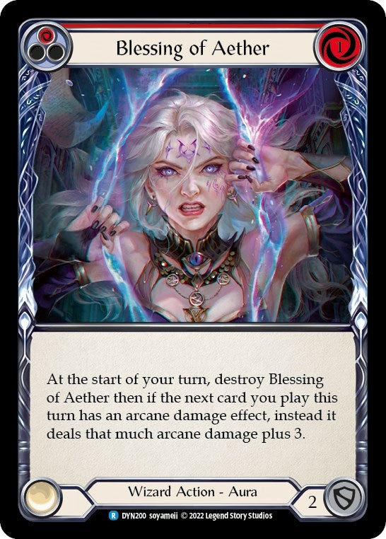 Image for Blessing of Aether (Red) (Dynasty) (DYN200) - Flesh and Blood TCG