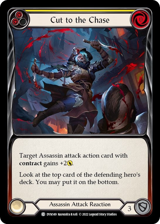 Image for Cut to the Chase (Yellow) (Dynasty) (DYN149) - Flesh and Blood TCG