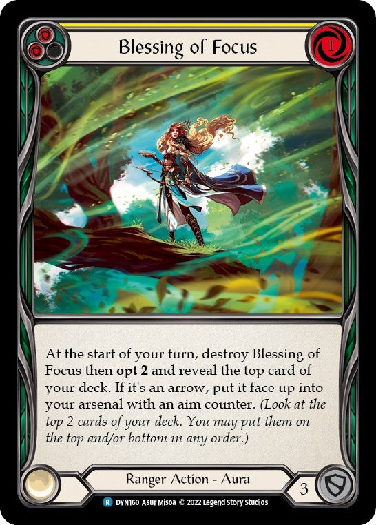Image for Blessing of Focus (Yellow) (Dynasty) (DYN160) - Flesh and Blood TCG