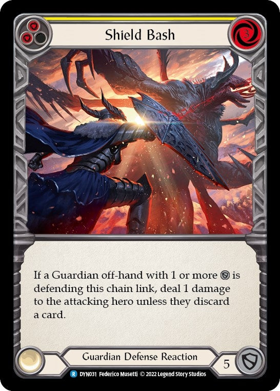 Image for Shield Bash (Yellow) (Dynasty) (DYN031) - Flesh and Blood TCG