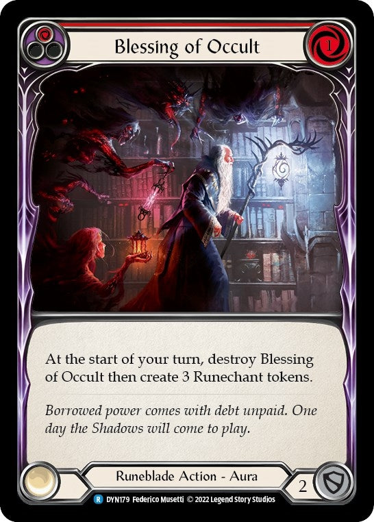 Image for Blessing of Occult (Red) (Dynasty) (DYN179) - Flesh and Blood TCG