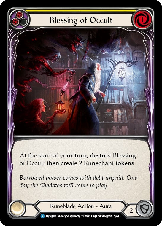 Image for Blessing of Occult (Yellow) (Dynasty) (DYN180) - Flesh and Blood TCG
