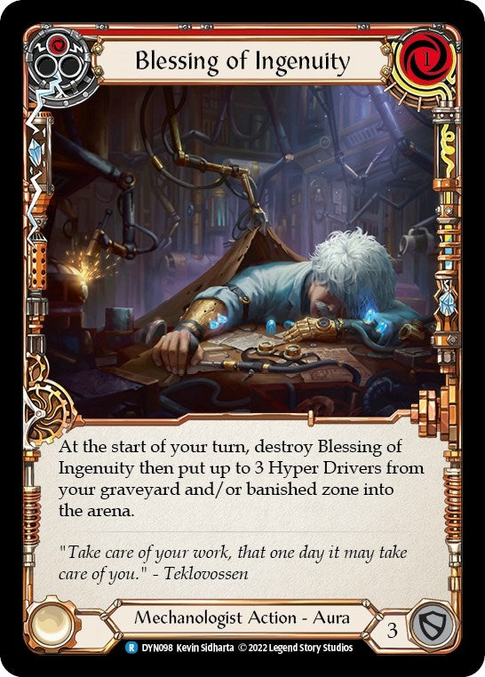 Image for Blessing of Ingenuity (Red) (Dynasty) (DYN098) - Flesh and Blood TCG