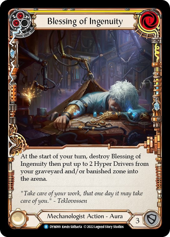 Image for Blessing of Ingenuity (Yellow) (Dynasty) (DYN099) - Flesh and Blood TCG