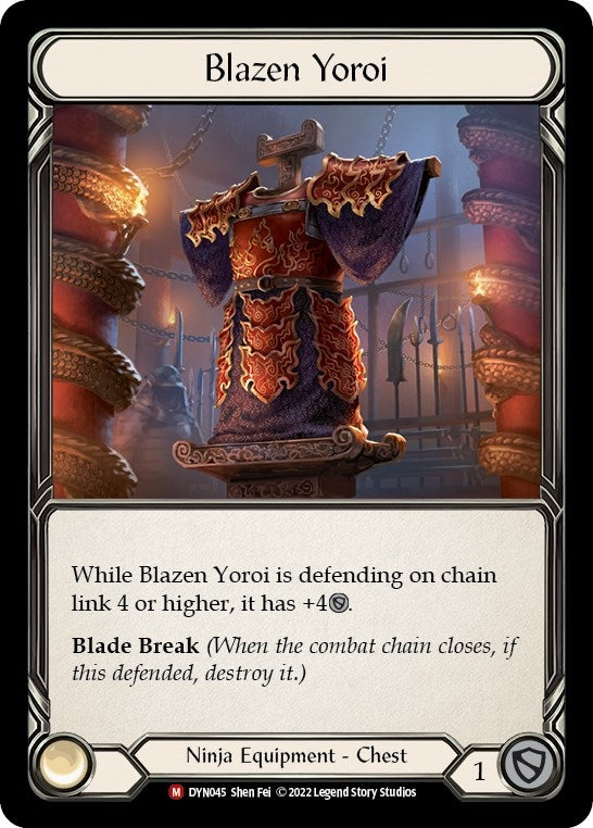 Image for Blazen Yoroi (Dynasty) (DYN045) - Flesh and Blood TCG
