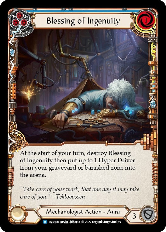 Image for Blessing of Ingenuity (Blue) (Dynasty) (DYN100) - Flesh and Blood TCG