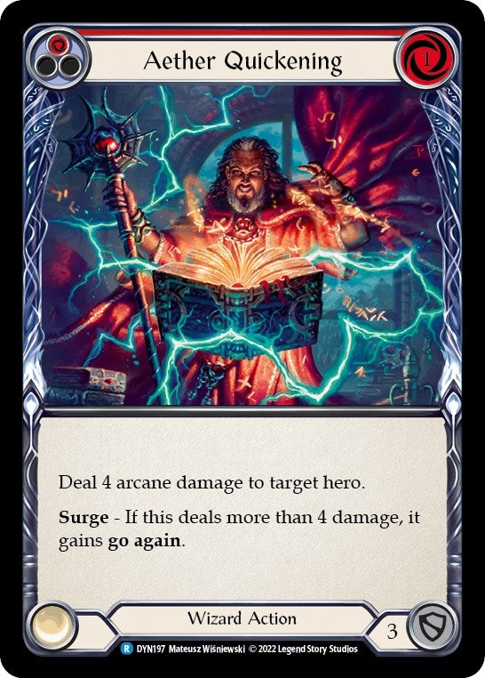 Image for Aether Quickening (Red) (Dynasty) (DYN197) - Flesh and Blood TCG