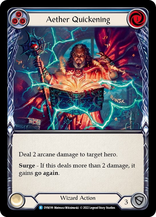 Image for Aether Quickening (Blue) (Dynasty) (DYN199) - Flesh and Blood TCG