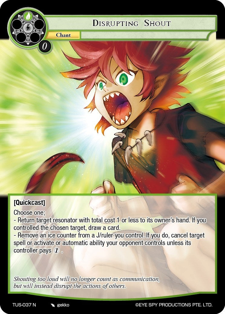 Image for Disrupting Shout (The Underworld of Secrets) (TUS-037 N) - Force of Will