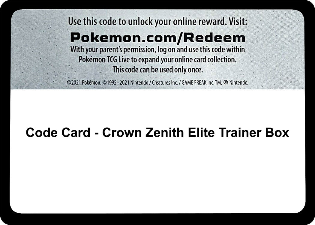 Image for Code Card - Crown Zenith Elite Trainer Box - Pokemon