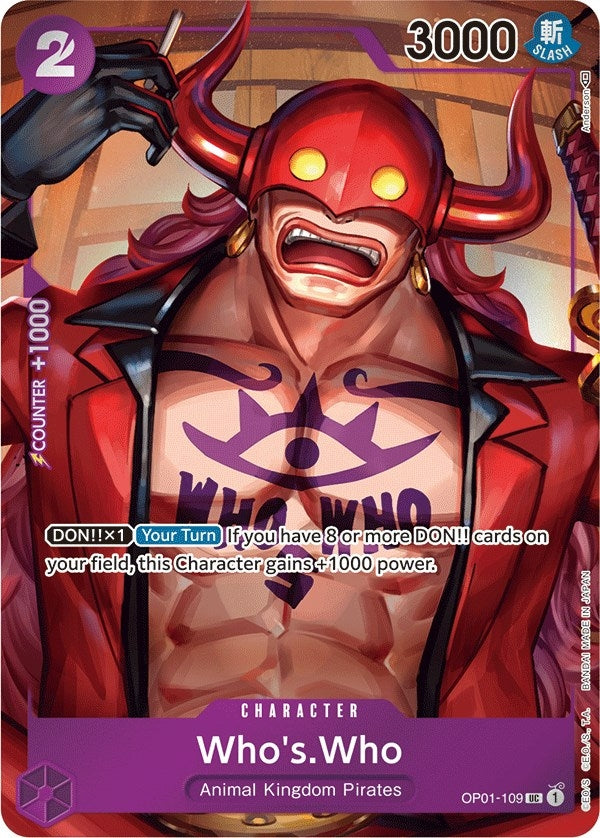 Image for Who's.Who (Box Topper) (Romance Dawn) (OP01-109) - One Piece Card Game