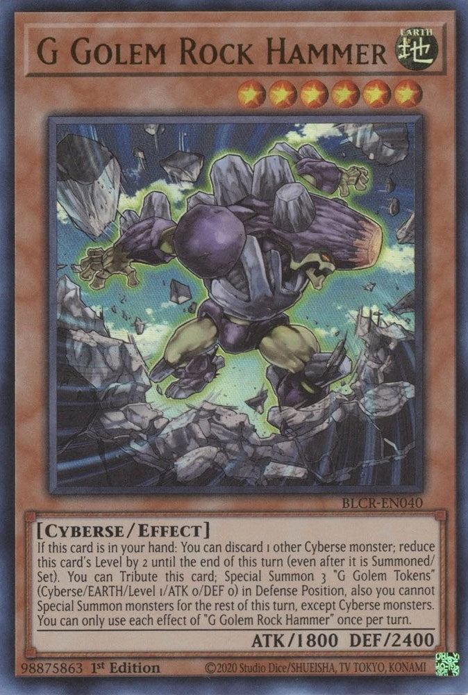 Image for G Golem Rock Hammer (Battles of Legend: Crystal Revenge) (BLCR-EN040) - YuGiOh