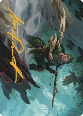 Image for Gwenna, Eyes of Gaea Art Card (Gold-Stamped Signature) (Art Series: The Brothers' War) (25) - Magic: The Gathering