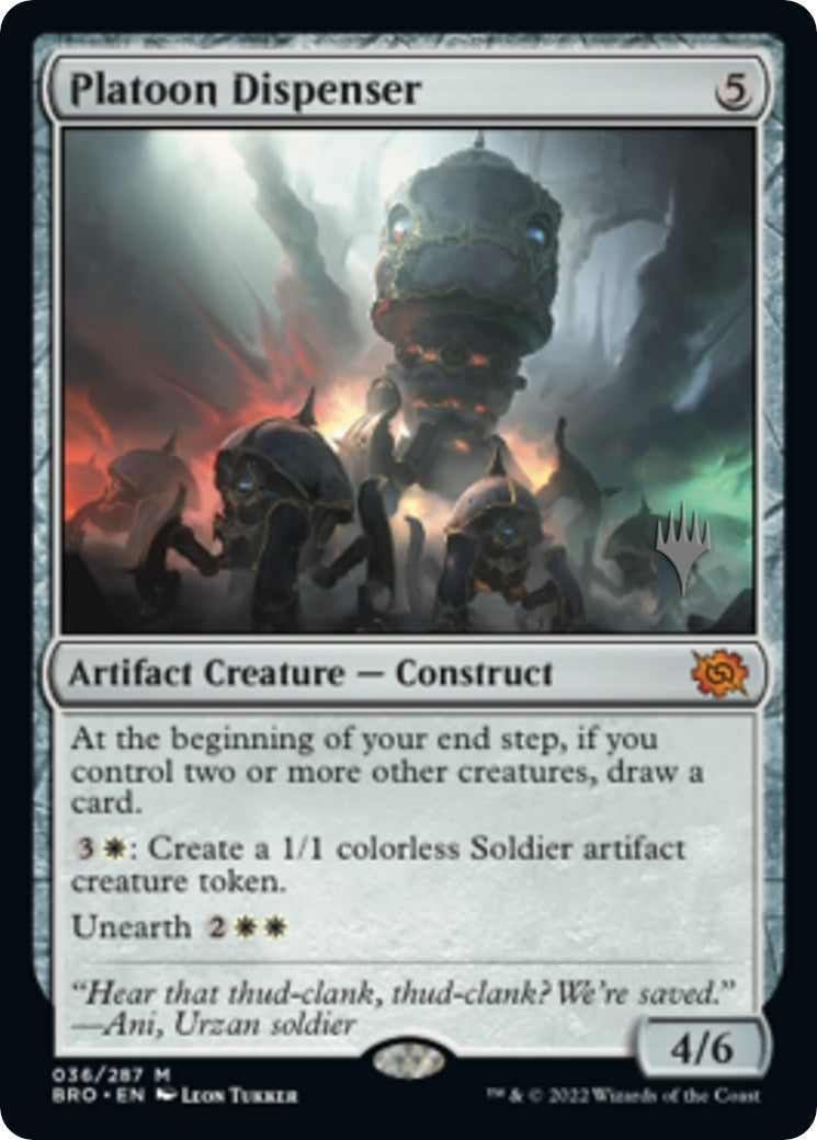 Image for Platoon Dispenser (Promo Pack: The Brothers' War) (36) - Magic: The Gathering