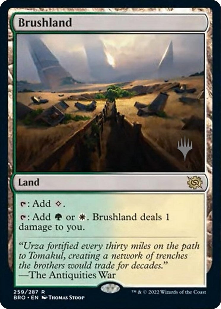 Image for Brushland (Promo Pack: The Brothers' War) (259) - Magic: The Gathering