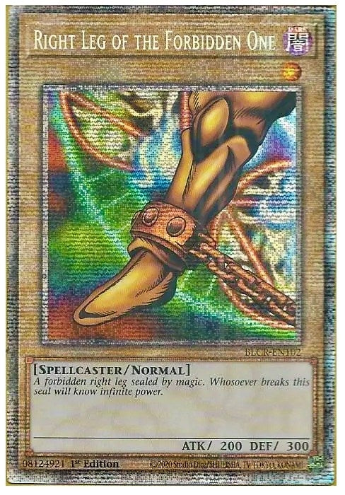 Image for Right Leg of the Forbidden One (Starlight Rare) (Battles of Legend: Crystal Revenge) (BLCR-EN102) - YuGiOh