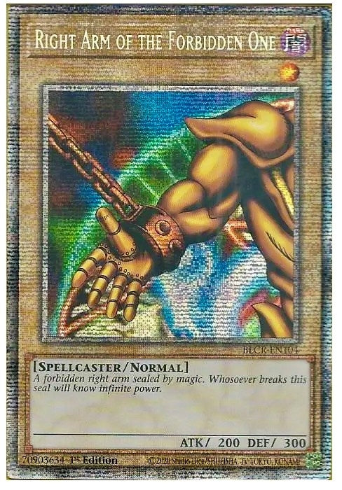 Image for Right Arm of the Forbidden One (Starlight Rare) (Battles of Legend: Crystal Revenge) (BLCR-EN104) - YuGiOh