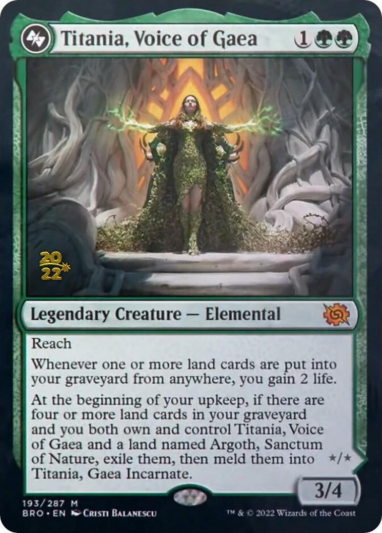 Image for Titania, Voice of Gaea (Prerelease Cards) (193) - Magic: The Gathering