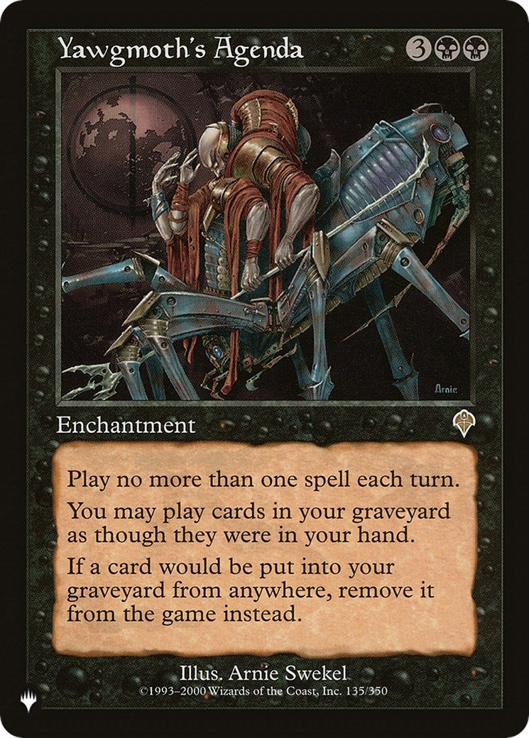 Image for Yawgmoth's Agenda (The List Reprints) (135/350) - Magic: The Gathering