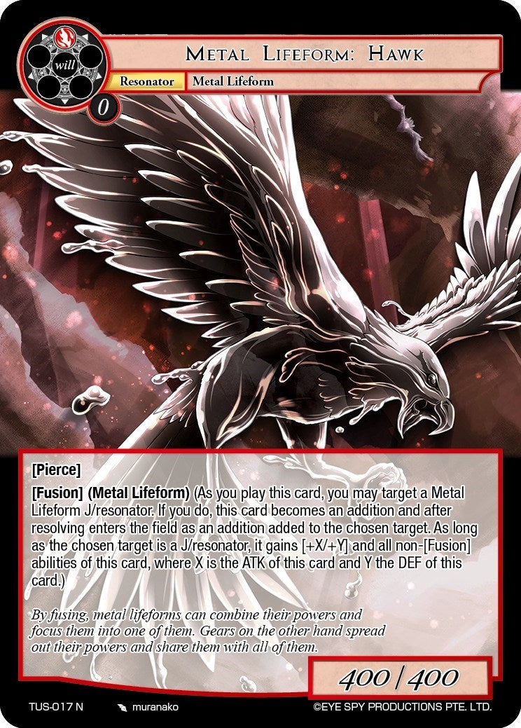 Image for Metal Lifeform: Hawk (The Underworld of Secrets) (TUS-017 N) - Force of Will