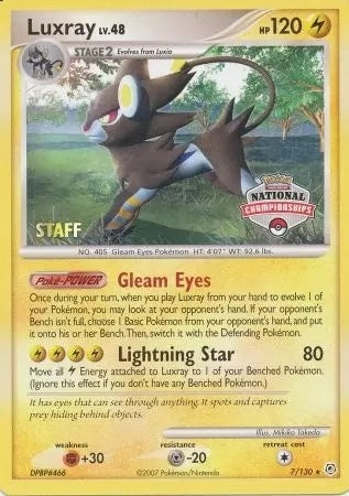 Image for Luxray - 7/130 (National Championships) [Staff] (League & Championship Cards) (007/130) - Pokemon